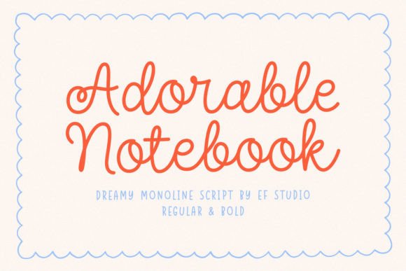 Adorable Notebook Font: A Playful Handwritten Style