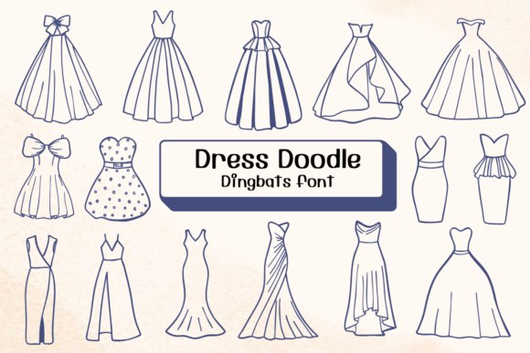 Dress Doodle Font: A Stylish Dingbats Typeface for Creatives