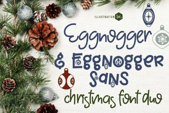 Eggnoger Duo Font: A Cozy, Hand-Drawn Choice for Winter Designs