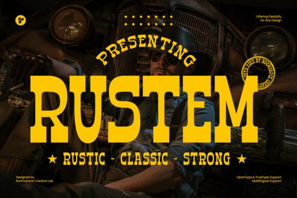 Rustem Font: A Bold Vintage Serif for Western Design